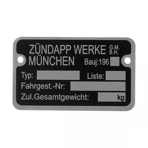 Rahmenschild 196 für - 196.....,